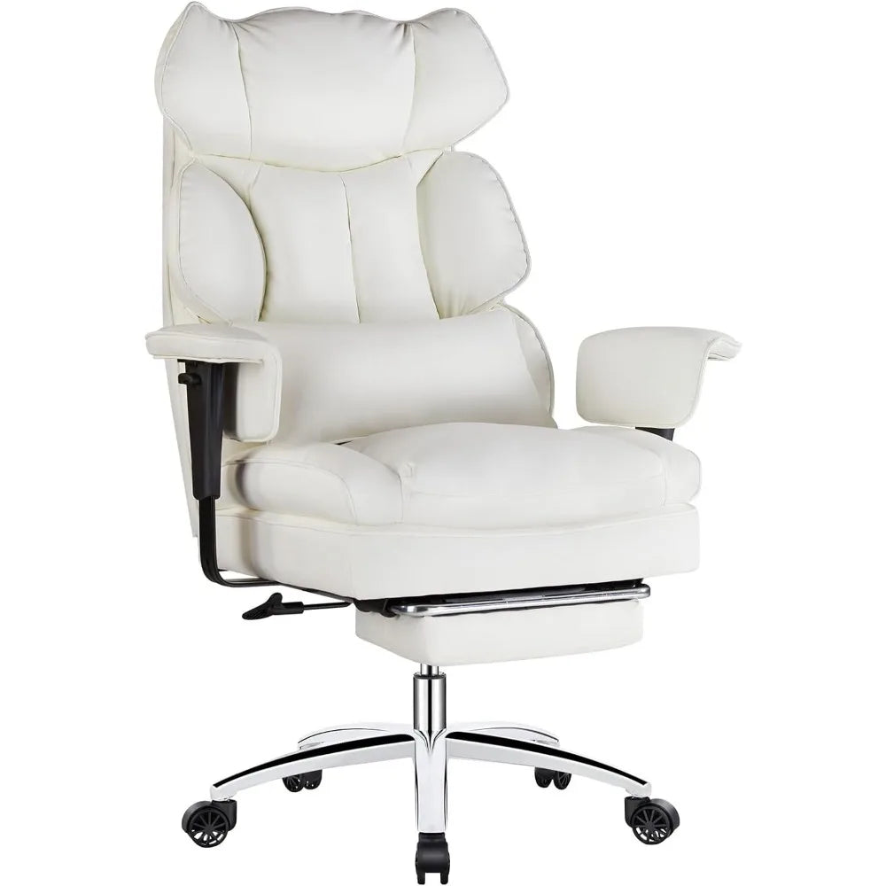 Office Chair with Footstool and Armrests